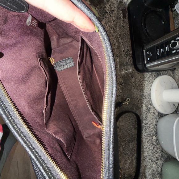 Coach Black Laurel Pebbled Leather Shoulder Bag - Picture 6 of 7